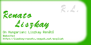 renato liszkay business card